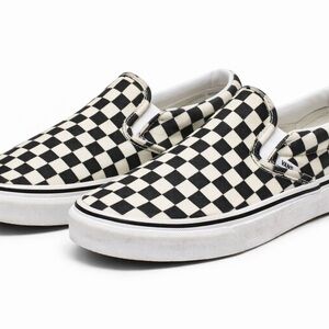 Vans Black and White Checkerboard Slip-Ons Unisex Men/Women New NWOB